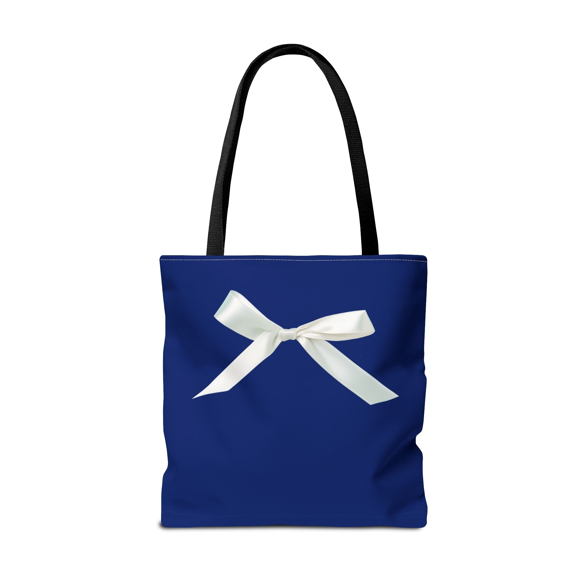 Elegant Blue Tote Bag with White Bow, Stylish Carryall, Perfect Gift for Her, Bridesmaid Tote, Wedding Accessory, Everyday Use