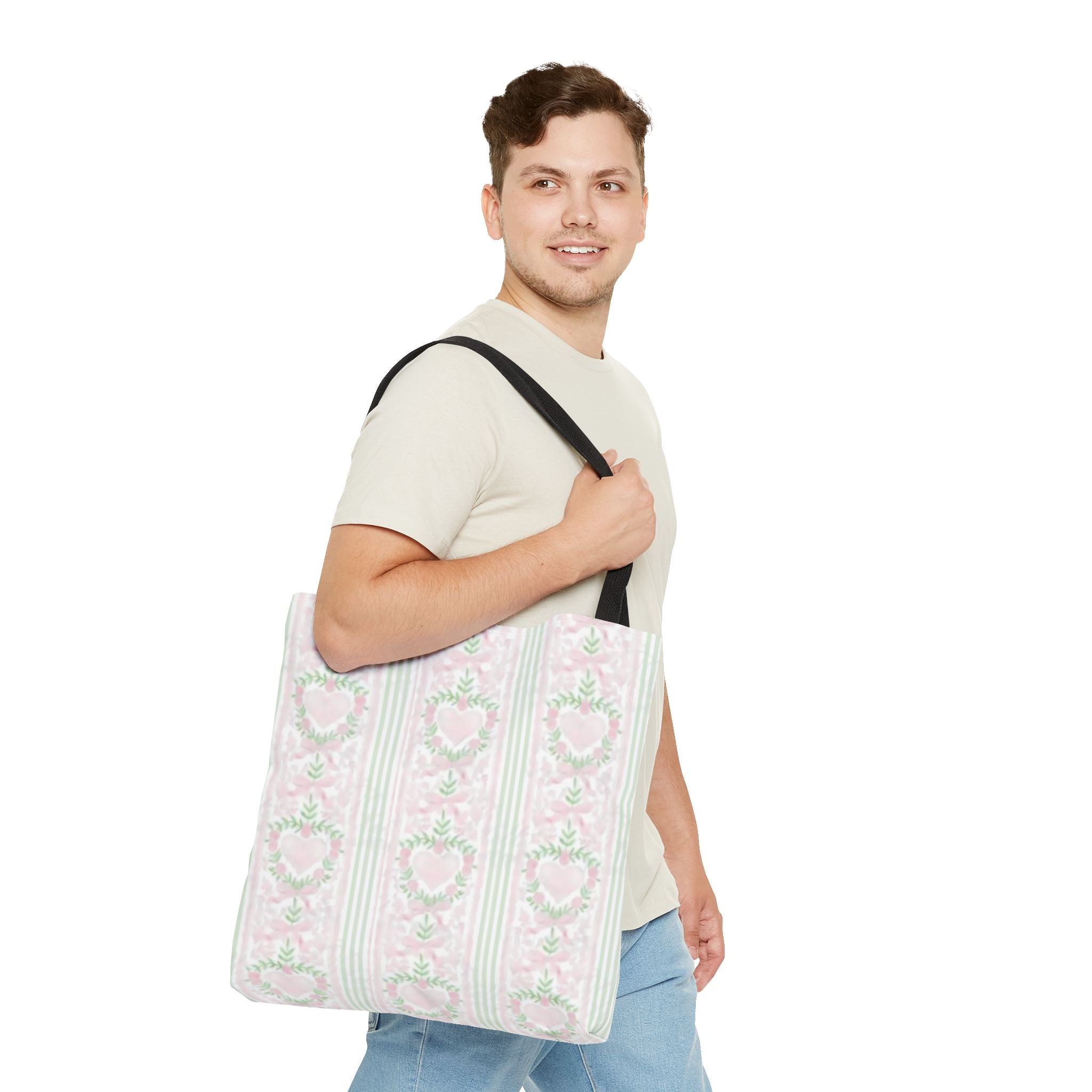 Romantic Floral Tote Bag,  Perfect for Shopping, Gifts, School, and Wedding