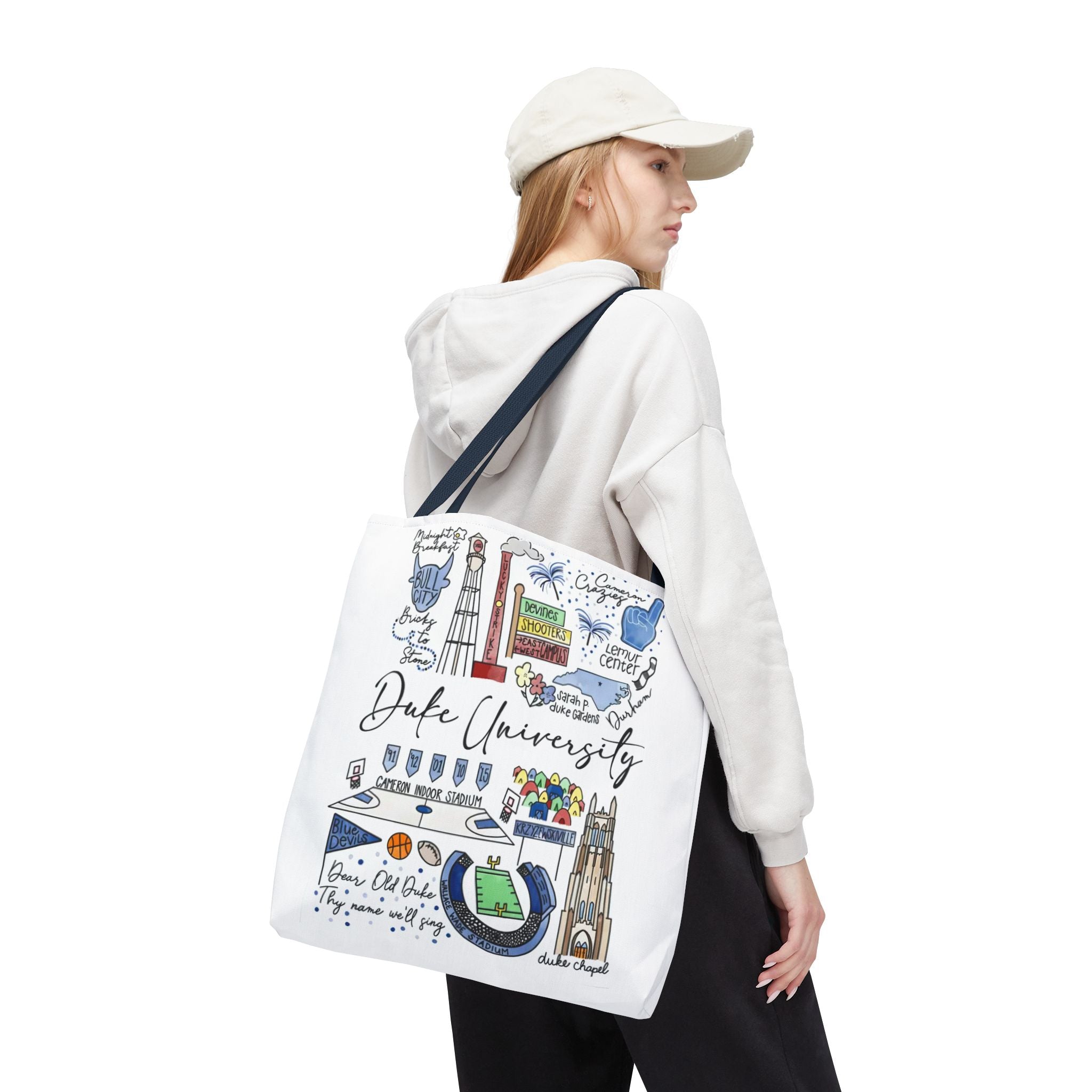 Duke University Tote Bag, College Spirit Bag, Campus Life Accessory, School Pride Gift, Eco-Friendly Shopping Bag