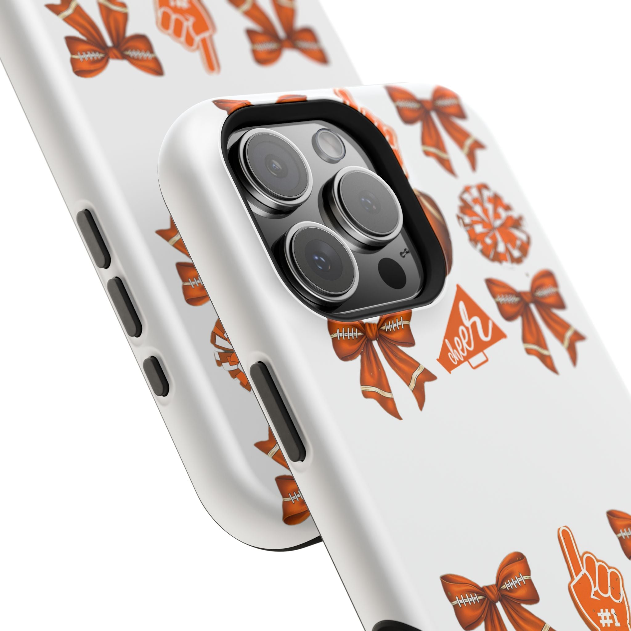 Customizable Orange-Themed Football Team Spirit Phone Case - Cheerful Accessories for Game Day, Unique Design for Fans, Sports Gift, Fall Celebrations, Team Pride