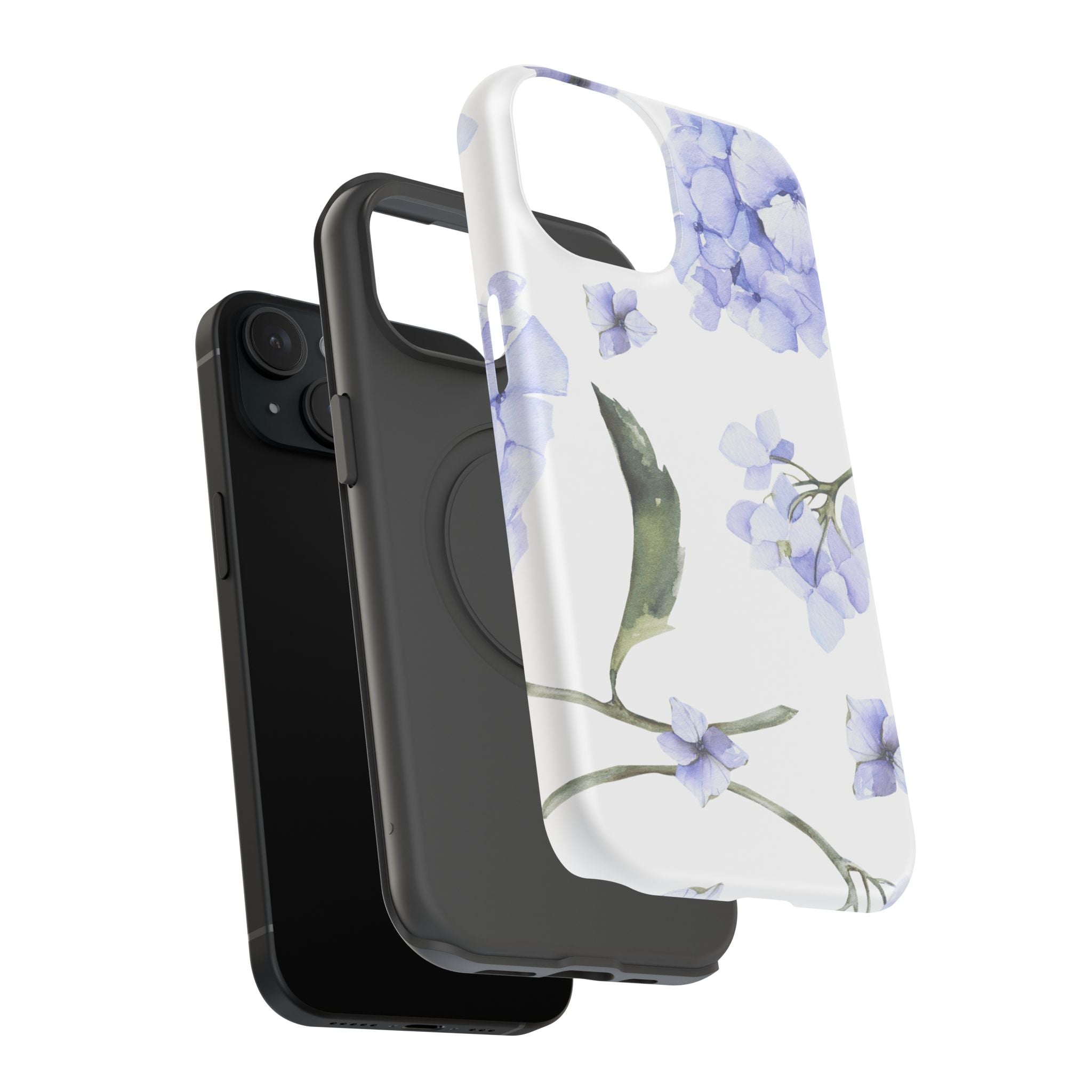 Customizable: Floral Purple Hydrangea Impact-Resistant Phone Case