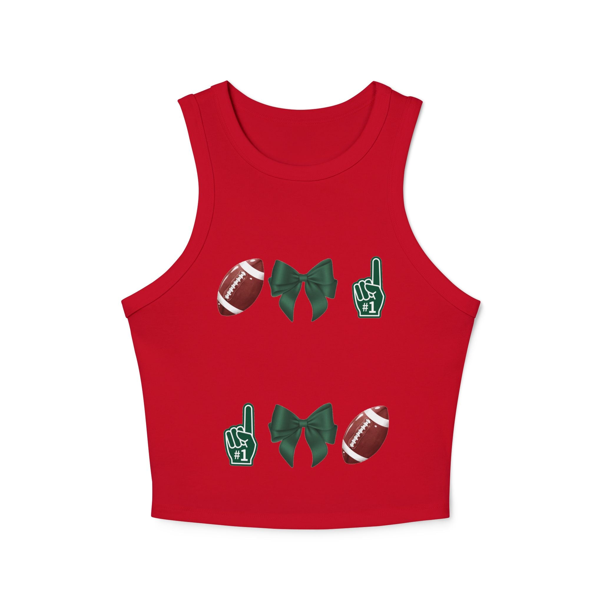 Customizable Green Football Gameday Racerback Tank