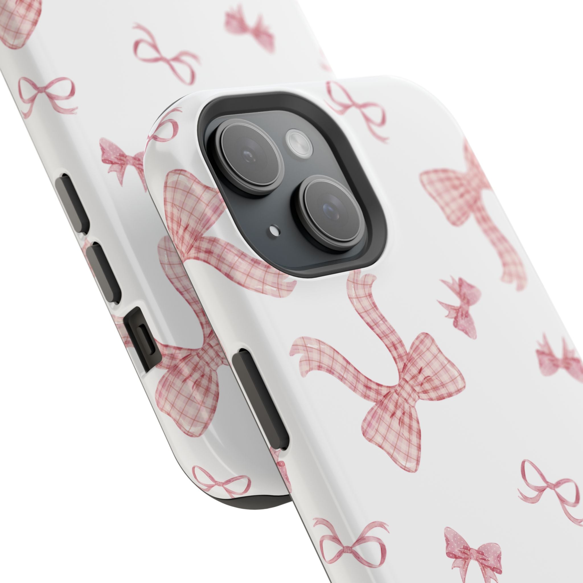 Customizable: Gingham Chic Bow Pattern Phone Case