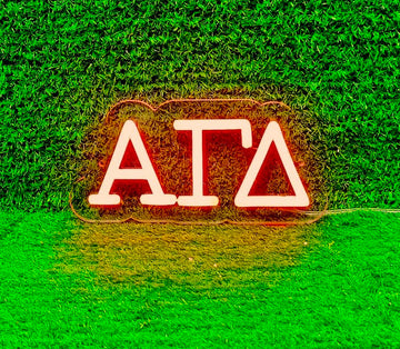 Alpha Gamma Delta Greek Letters LED Neon Sign w/ Dimmer