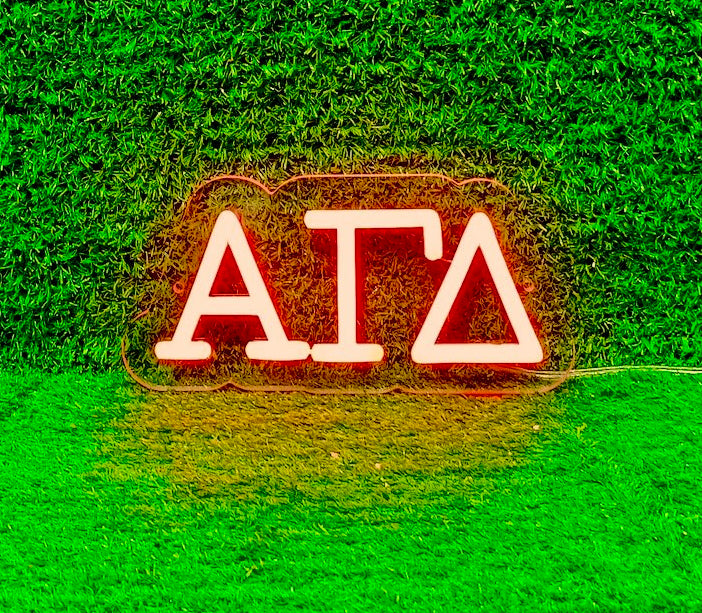 Alpha Gamma Delta Greek Letters LED Neon Sign w/ Dimmer