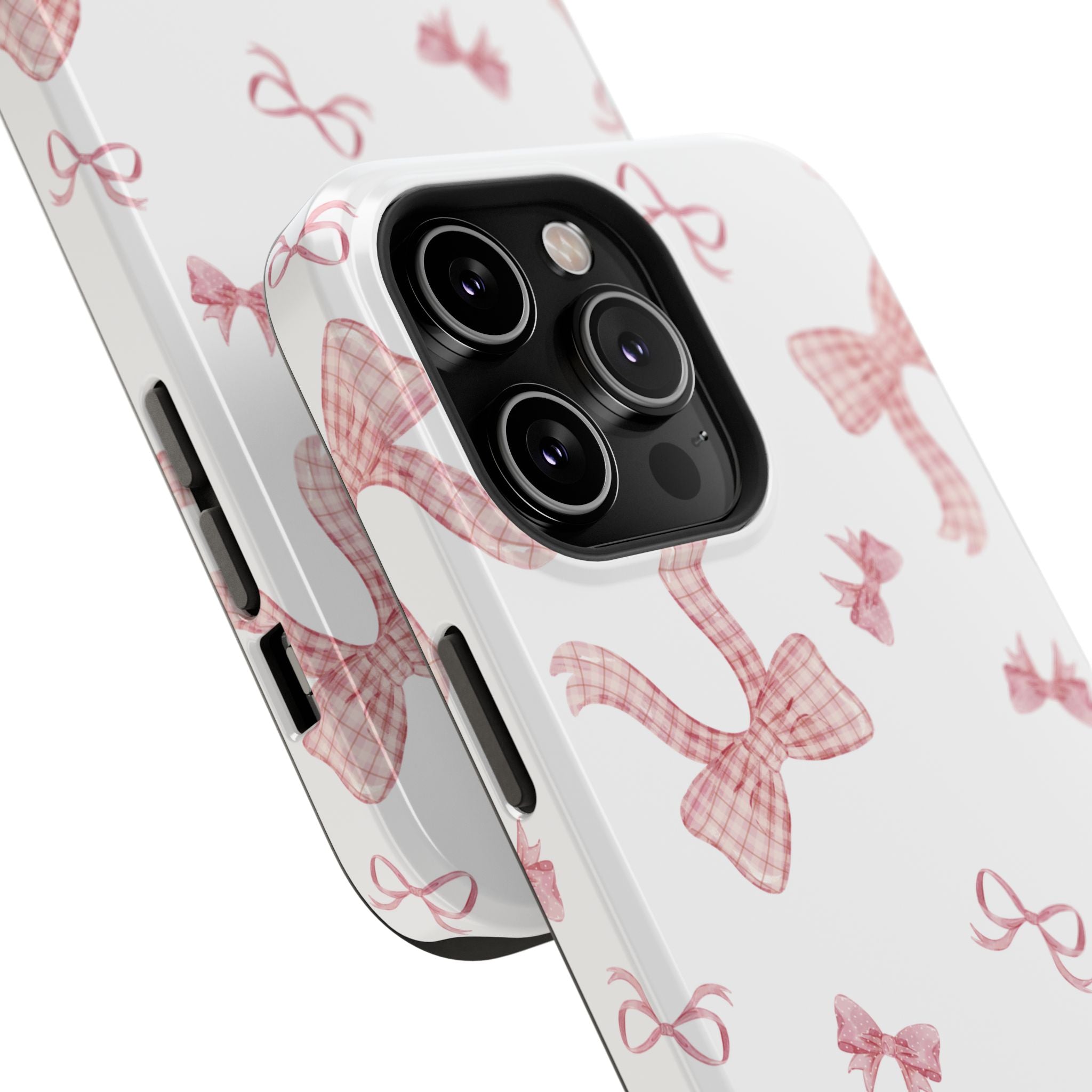 Customizable: Gingham Chic Bow Pattern Phone Case