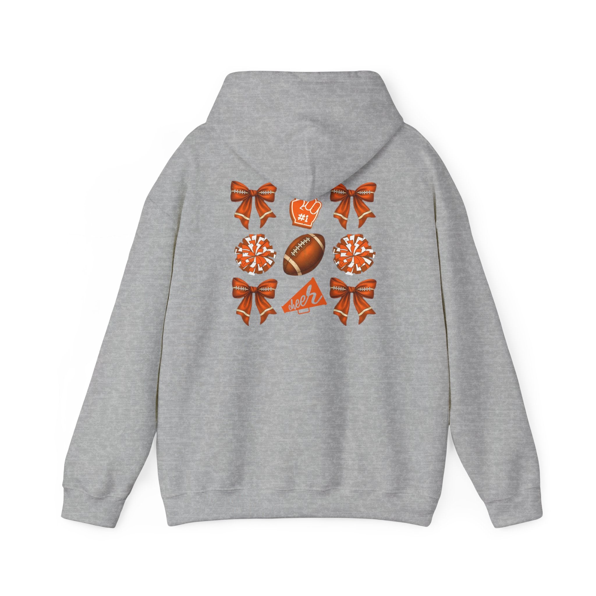 Orange Themed Game Day Hoodie: Perfect for Game Day, Sports Events, Team Spirit, Gift for Cheer Moms, Cozy & Stylish Sweatshirt