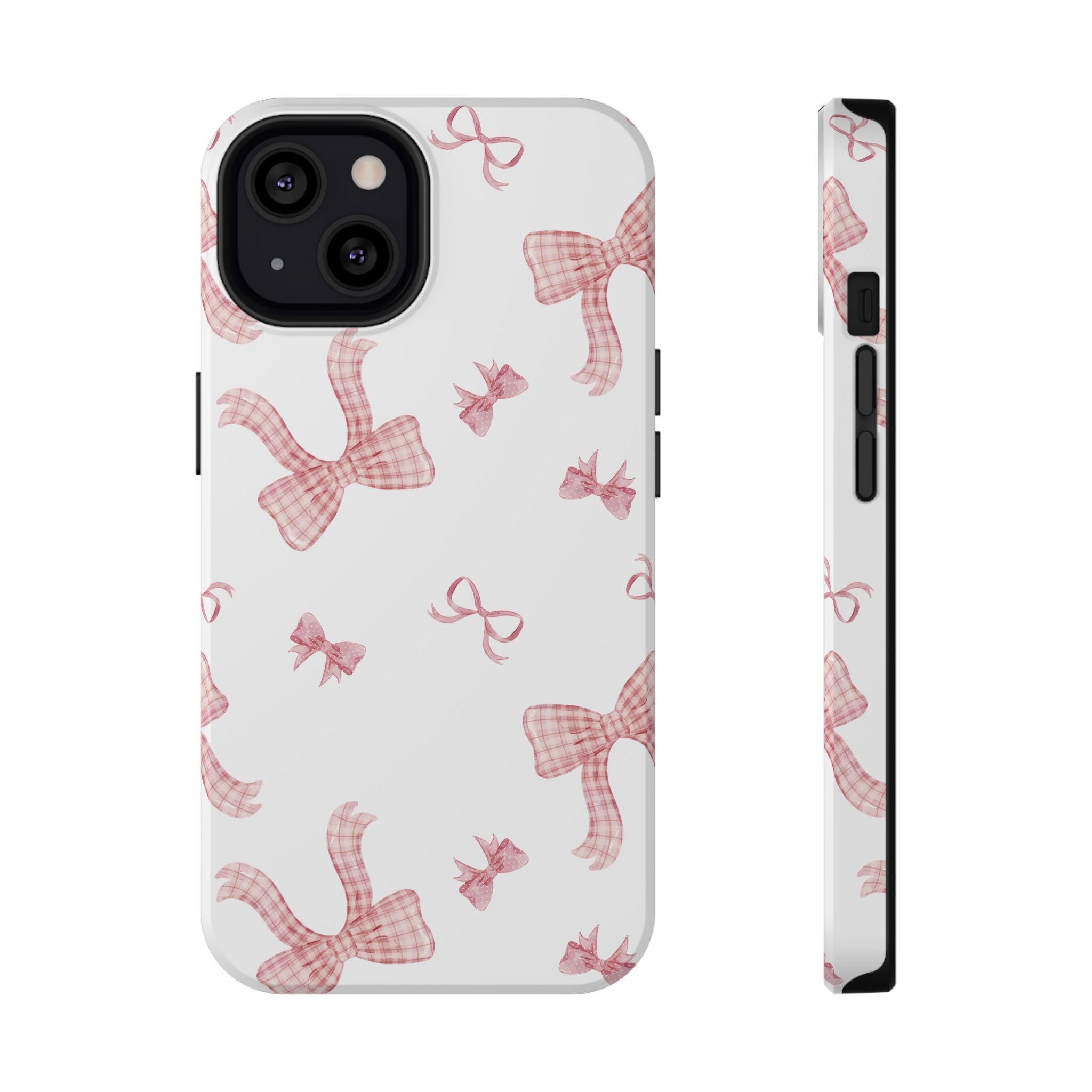 Customizable: Gingham Chic Bow Pattern Phone Case