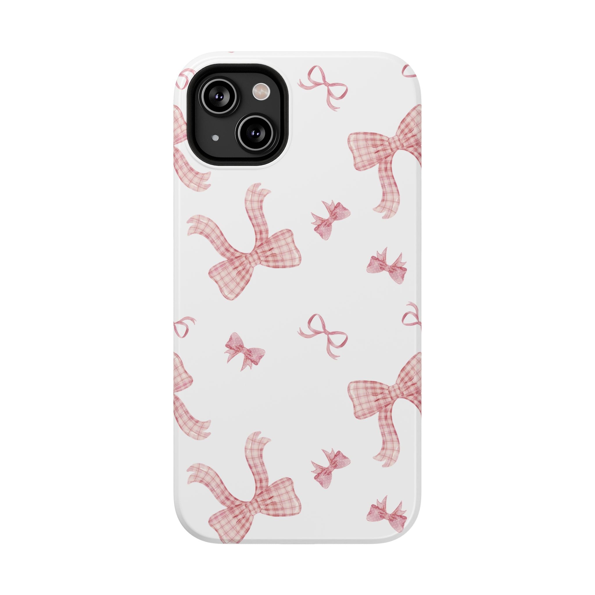 Customizable: Gingham Chic Bow Pattern Phone Case