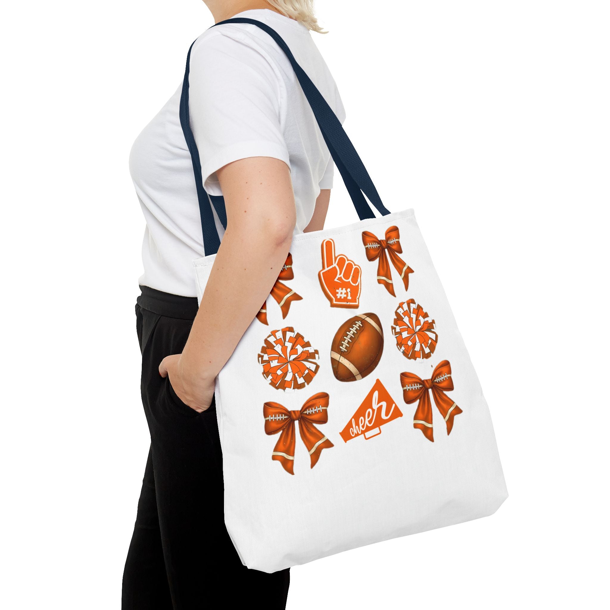 Orange Themed Game Day Tote Bag - College Commitment & Graduation Gift - School Pride Design