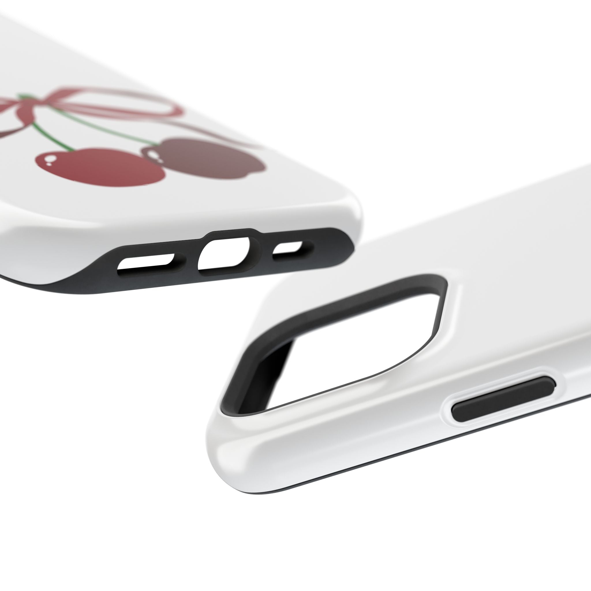 Customizable: Cherry Bow Impact-Resistant Case for Smartphones | Cute Phone Cover | Gift for Her | Cherry Lover's Accessory | Durable Phone Case