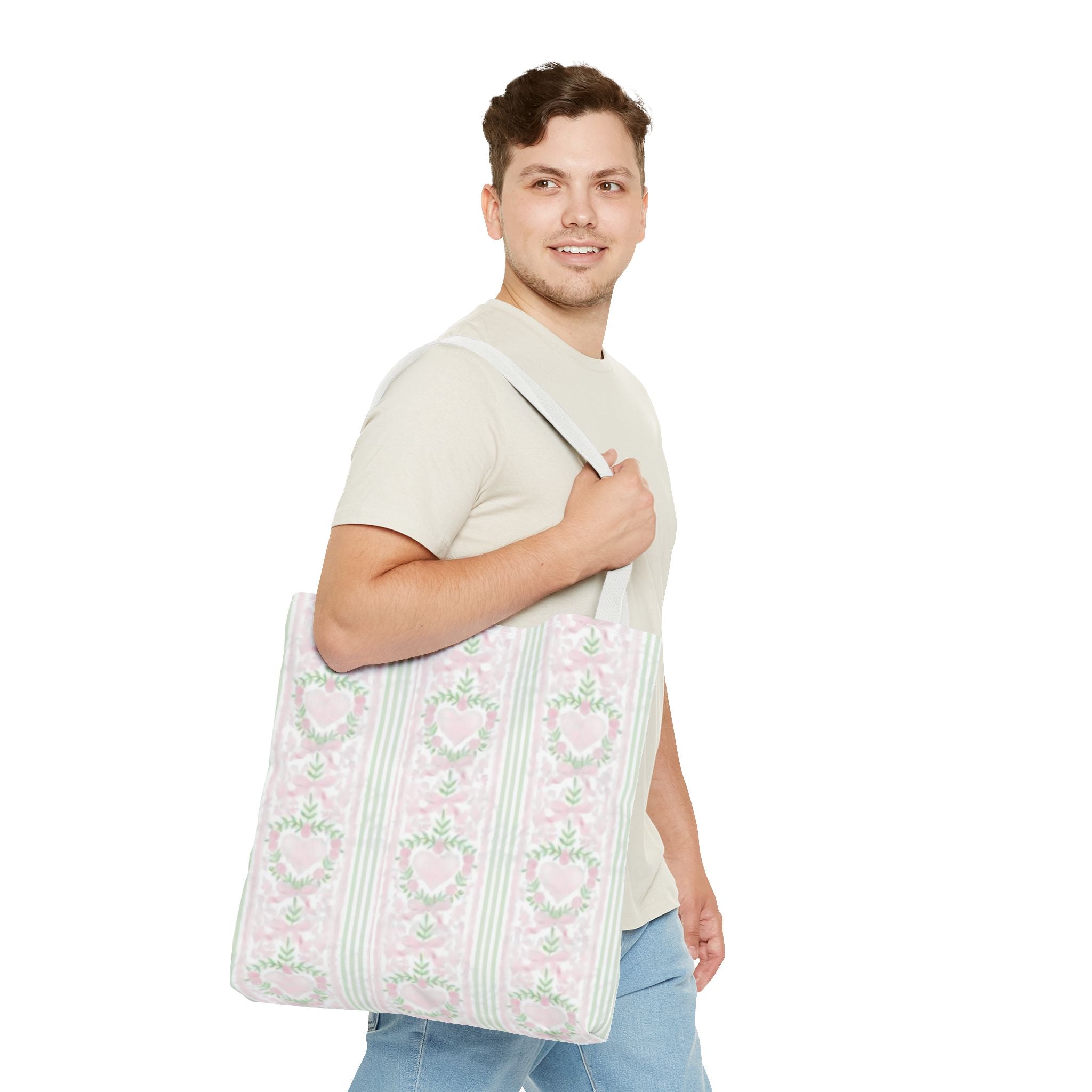 Romantic Floral Tote Bag,  Perfect for Shopping, Gifts, School, and Wedding