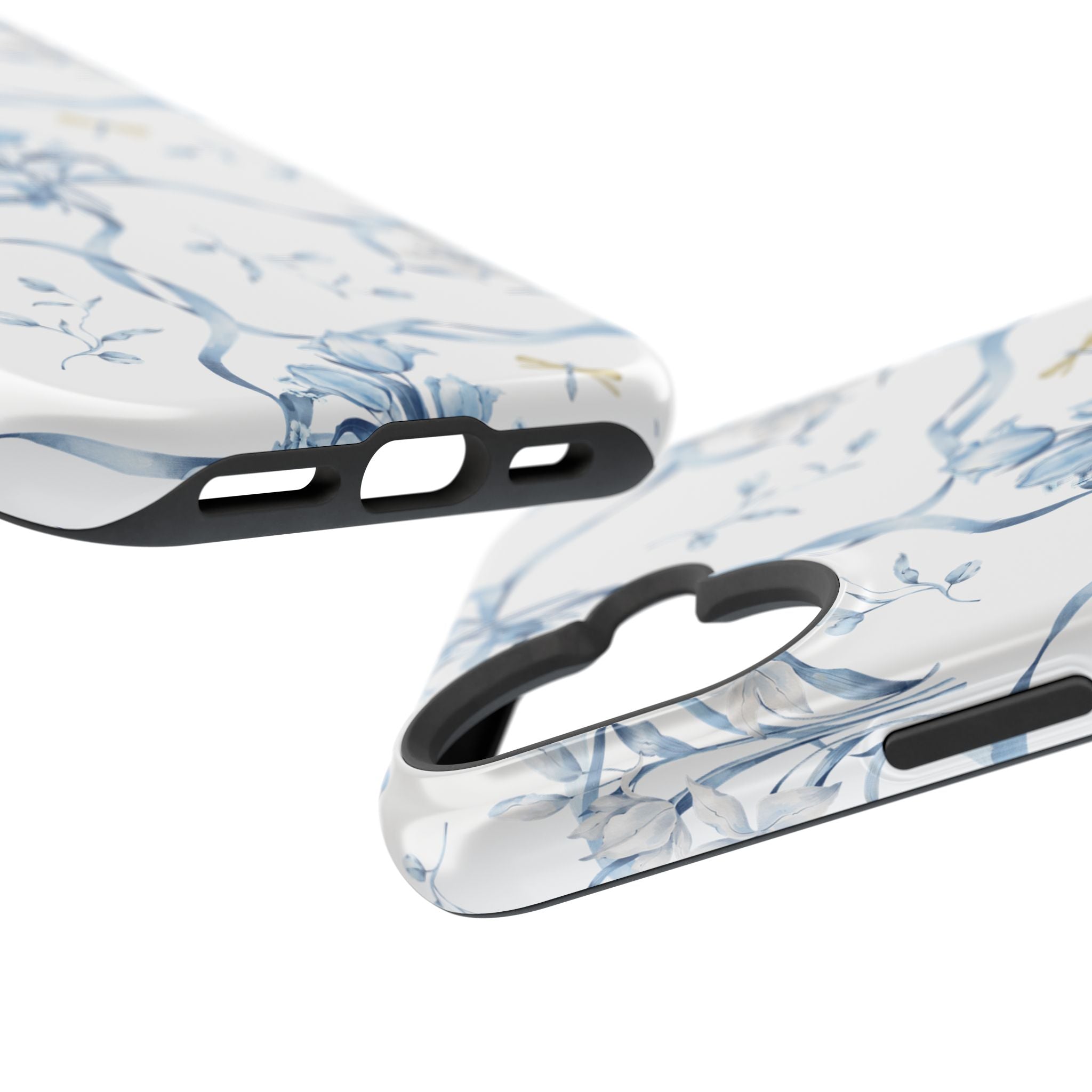 Customizable: Blue Floral-Inspired Phone Case