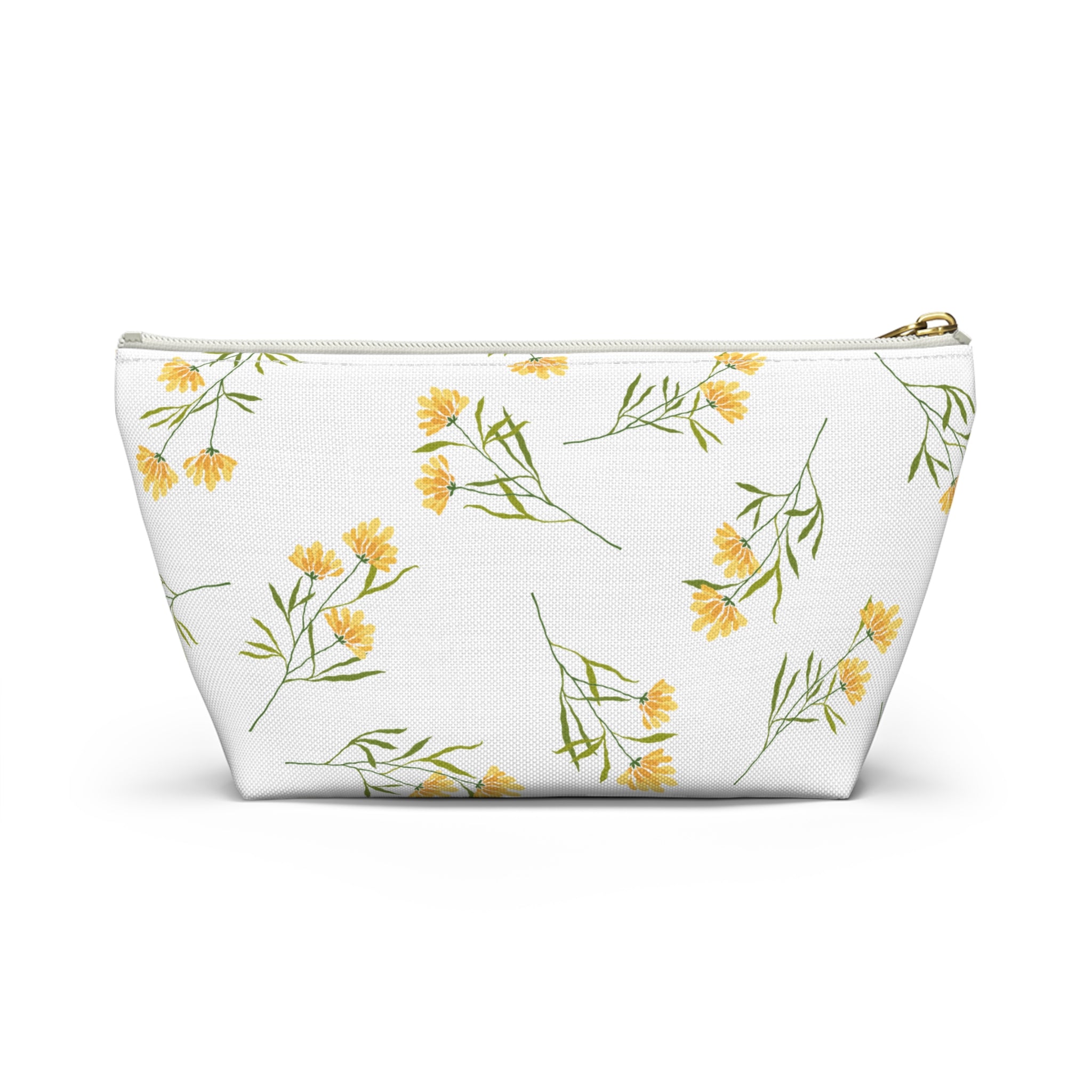 Customizable: Floral Accessory Pouch, Cute Makeup Bag, Travel Organizer, Gift for Her, Spring Flowers, Eco-Friendly Storage