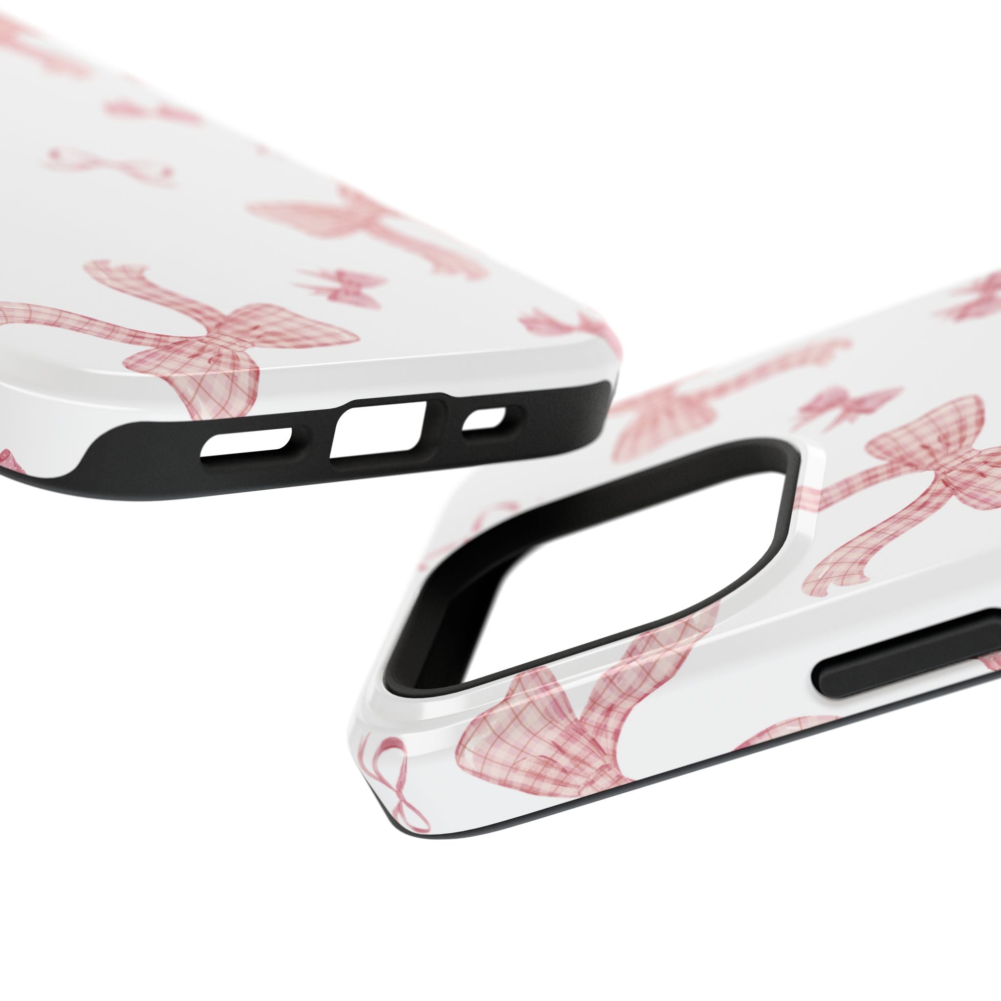 Customizable: Gingham Chic Bow Pattern Phone Case