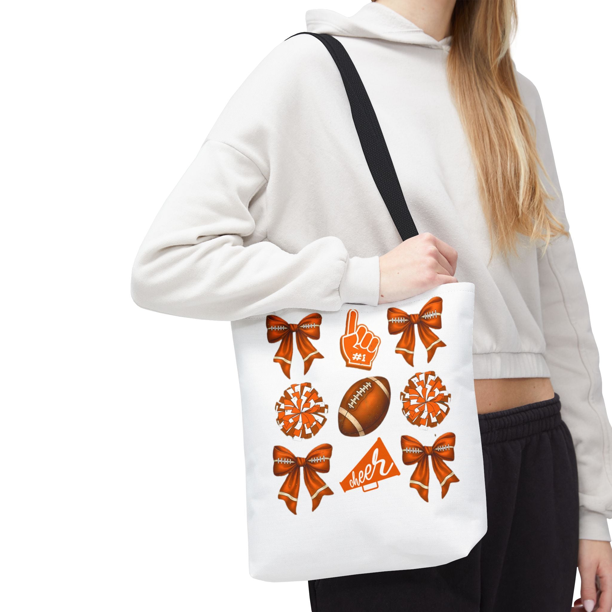 Orange Themed Game Day Tote Bag - College Commitment & Graduation Gift - School Pride Design