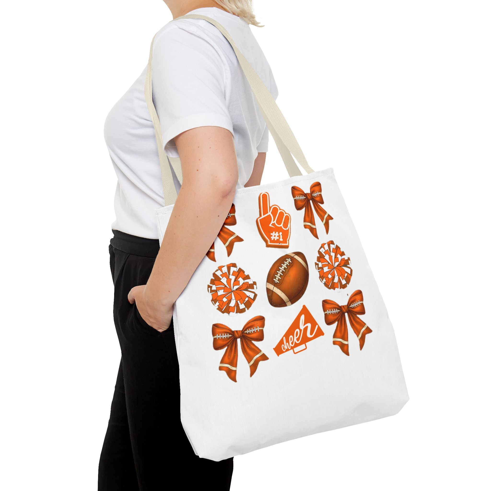 Orange Themed Game Day Tote Bag - College Commitment & Graduation Gift - School Pride Design