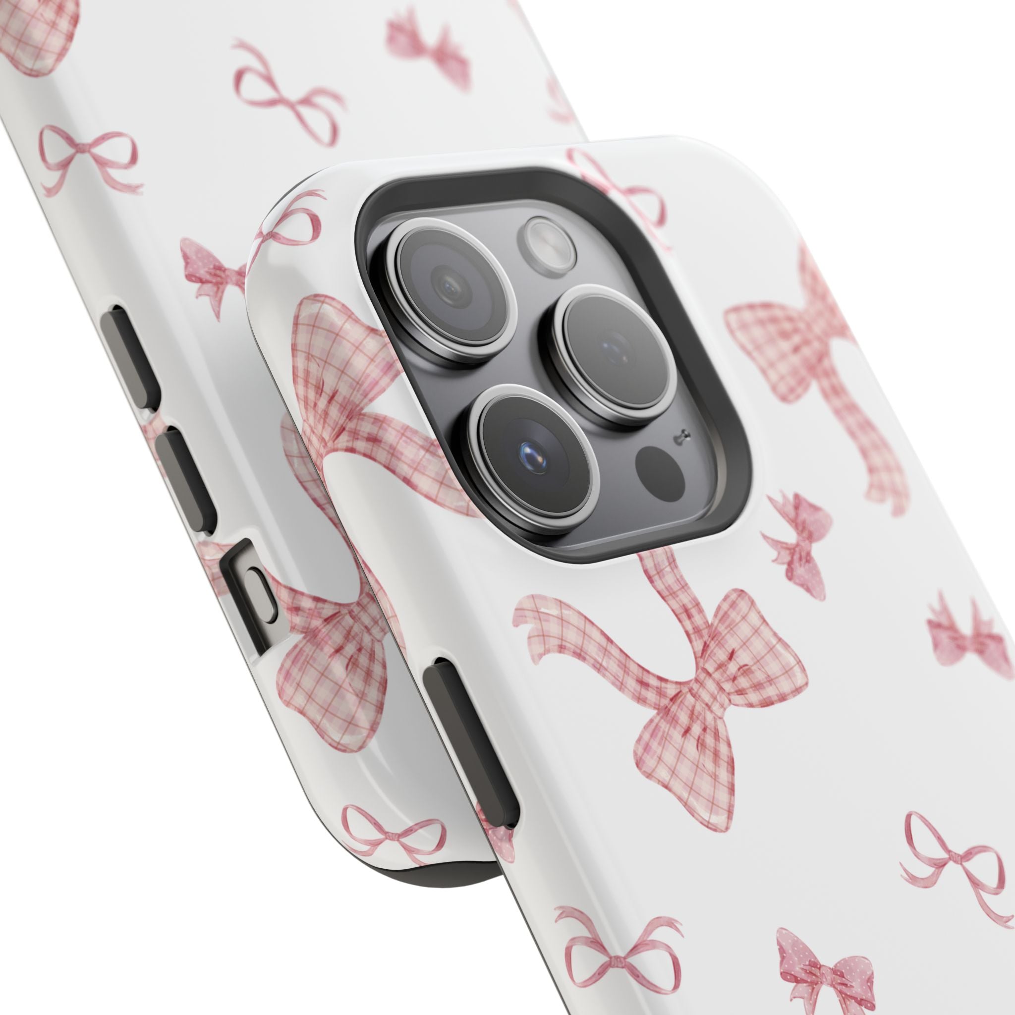 Customizable: Gingham Chic Bow Pattern Phone Case