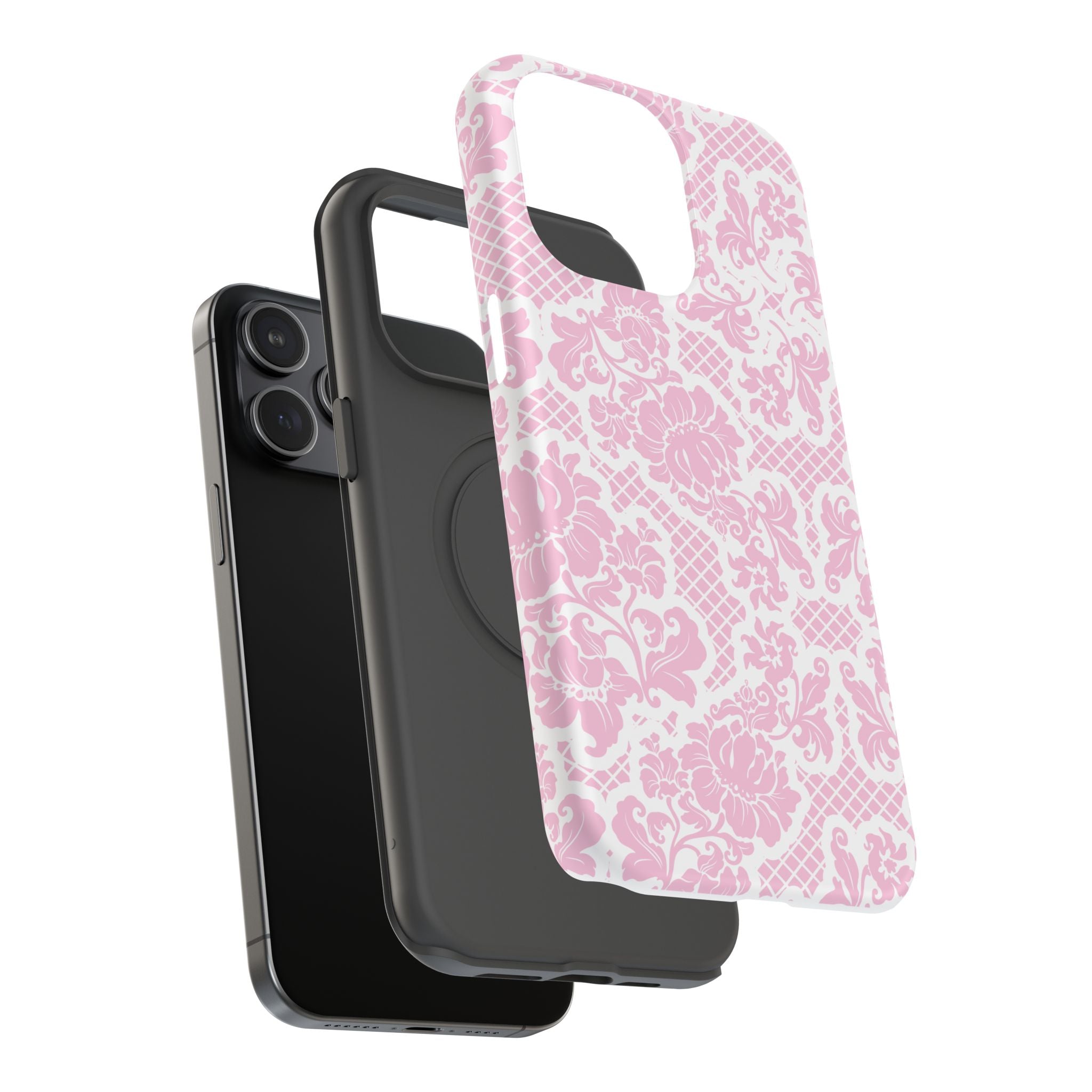 Customizable: Pink Lace Inspired Elegantly Chic Impact-Resistant Case