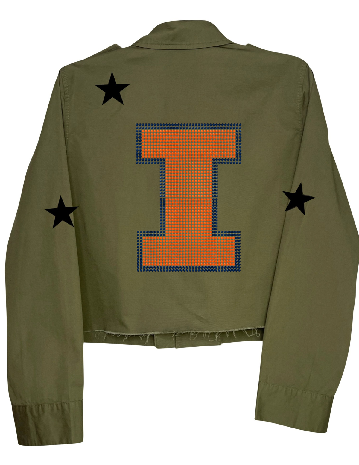 University of Illinois Block I Army Green Shacket