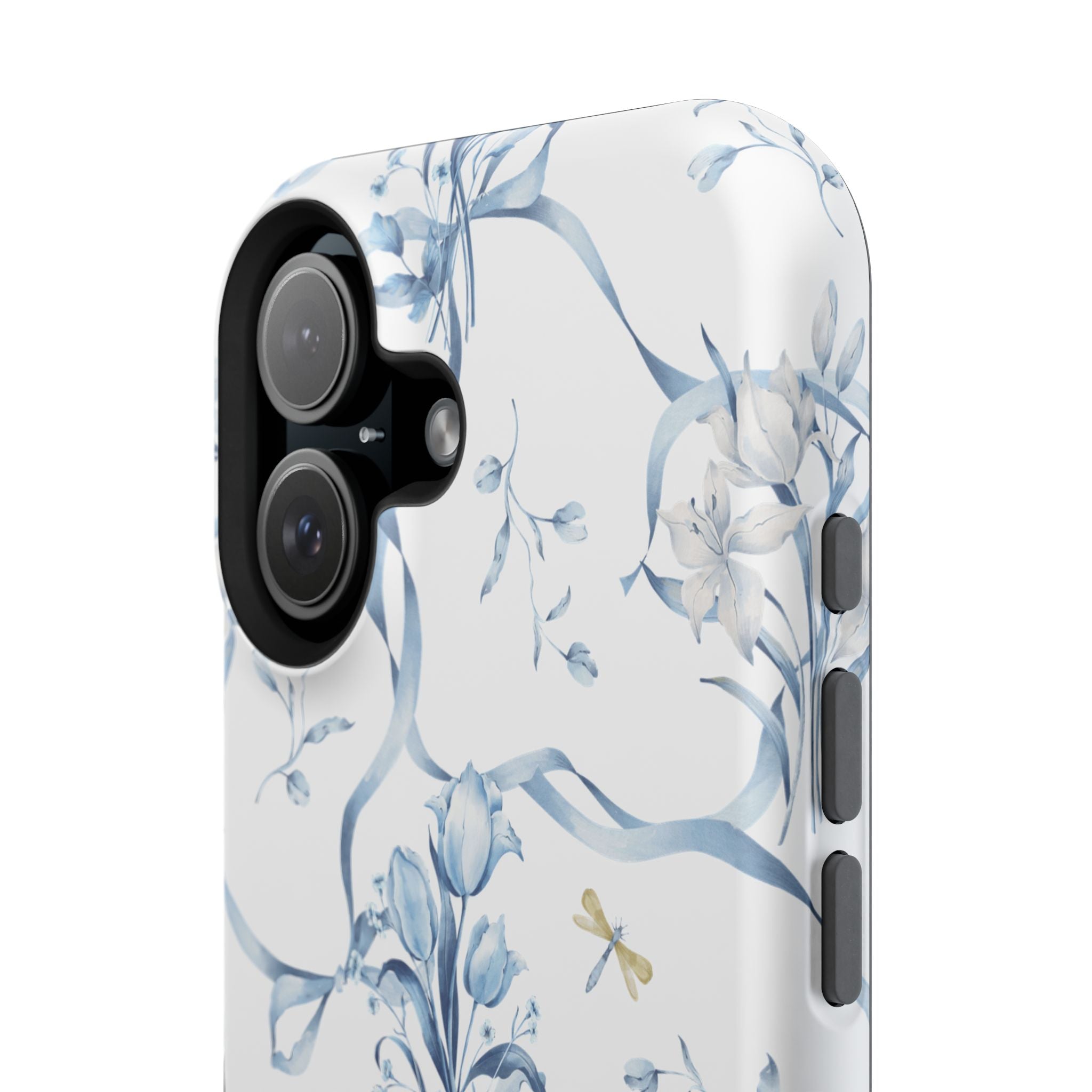 Customizable: Blue Floral-Inspired Phone Case