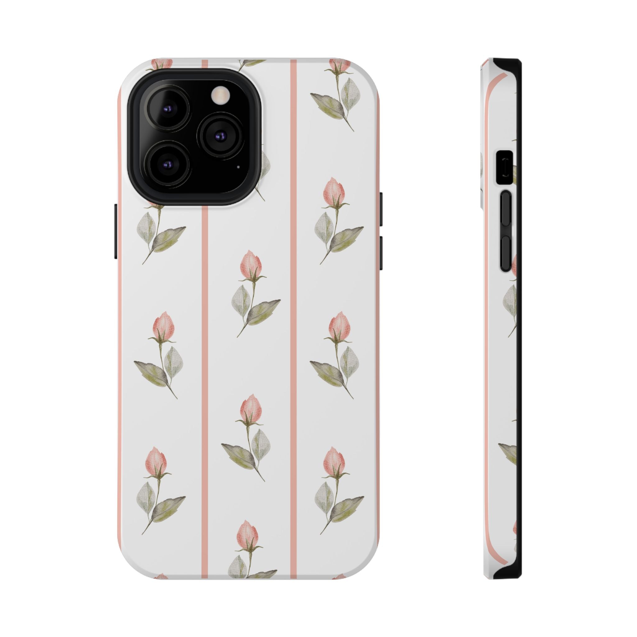 Customizable: Floral Impact-Resistant Phone Case, Chic Phone Cover