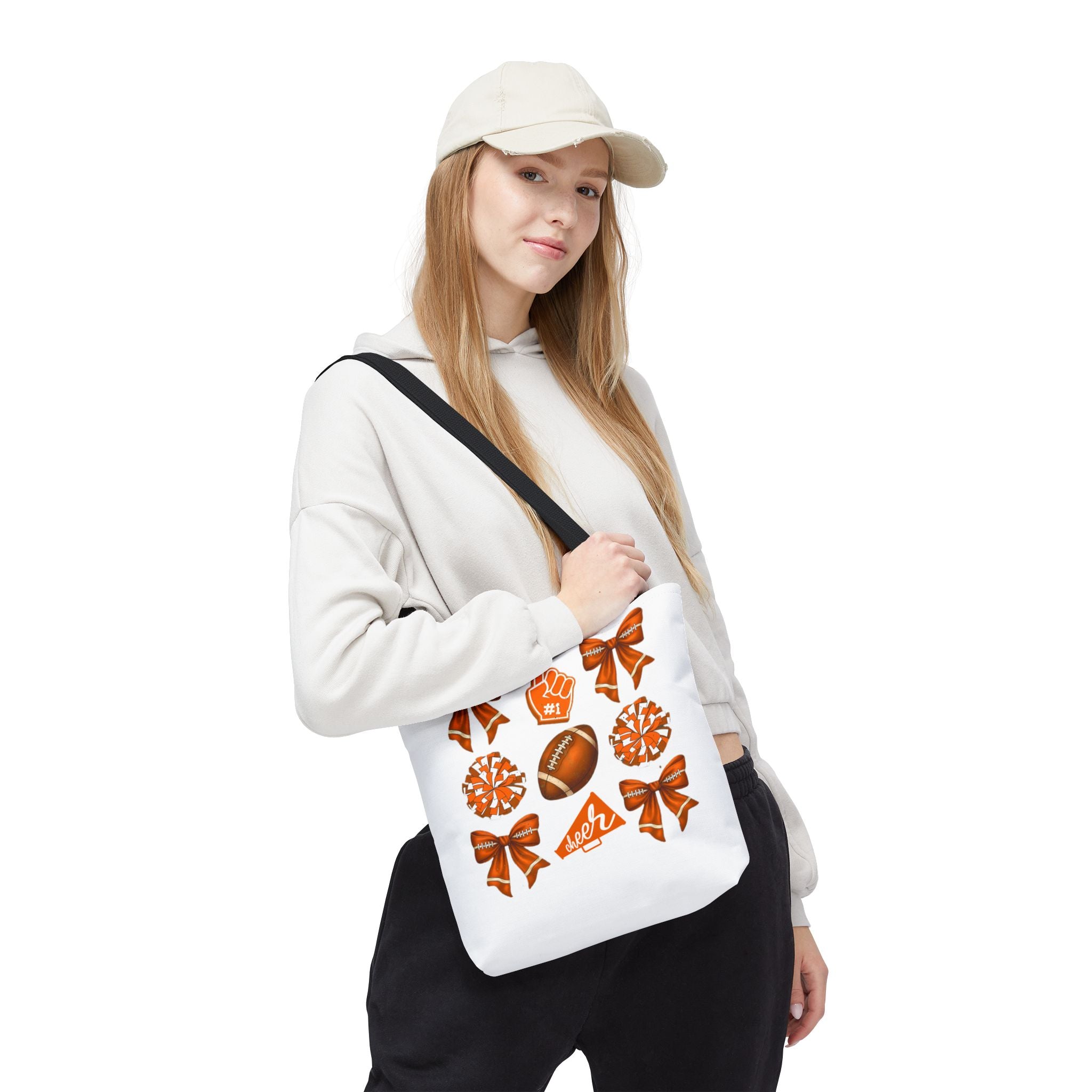 Orange Themed Game Day Tote Bag - College Commitment & Graduation Gift - School Pride Design