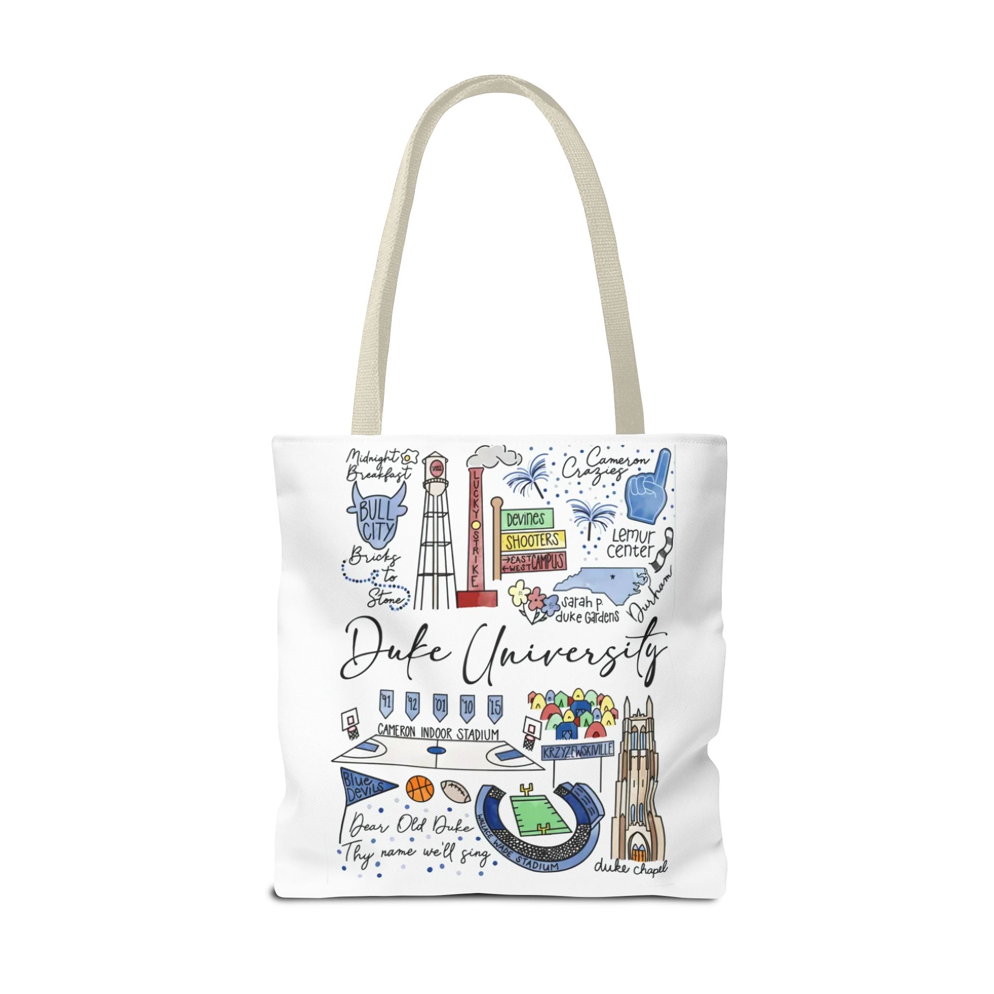 Duke University Tote Bag, College Spirit Bag, Campus Life Accessory, School Pride Gift, Eco-Friendly Shopping Bag