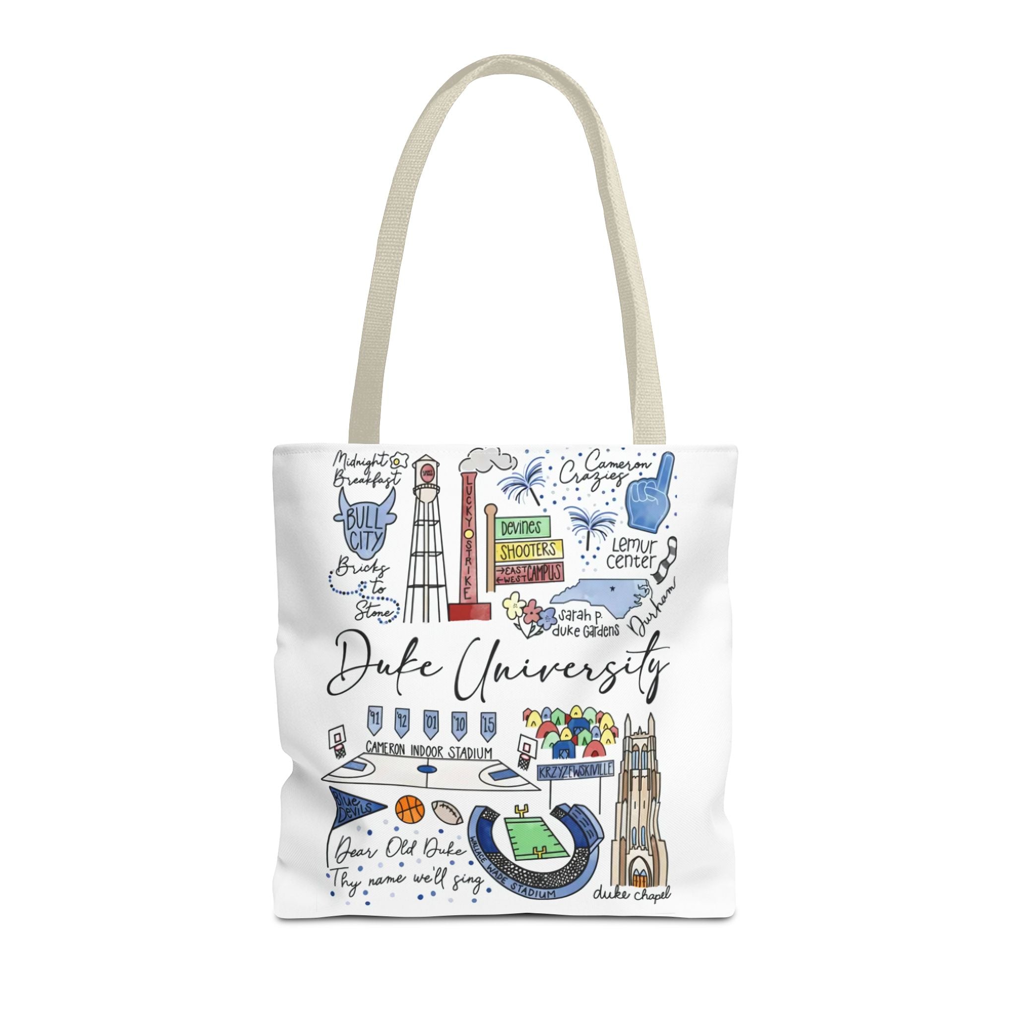 Duke University Tote Bag, College Spirit Bag, Campus Life Accessory, School Pride Gift, Eco-Friendly Shopping Bag