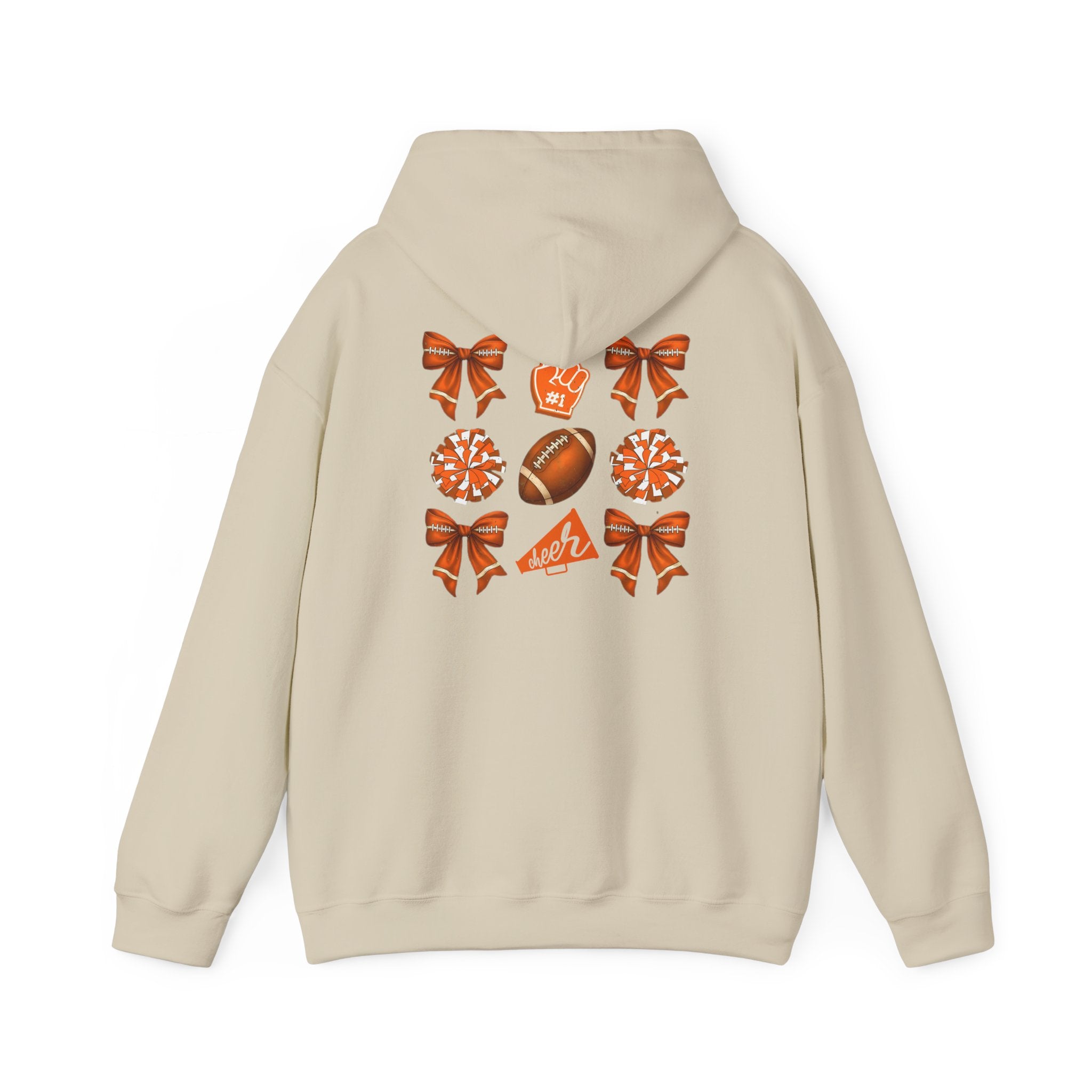 Orange Themed Game Day Hoodie: Perfect for Game Day, Sports Events, Team Spirit, Gift for Cheer Moms, Cozy & Stylish Sweatshirt