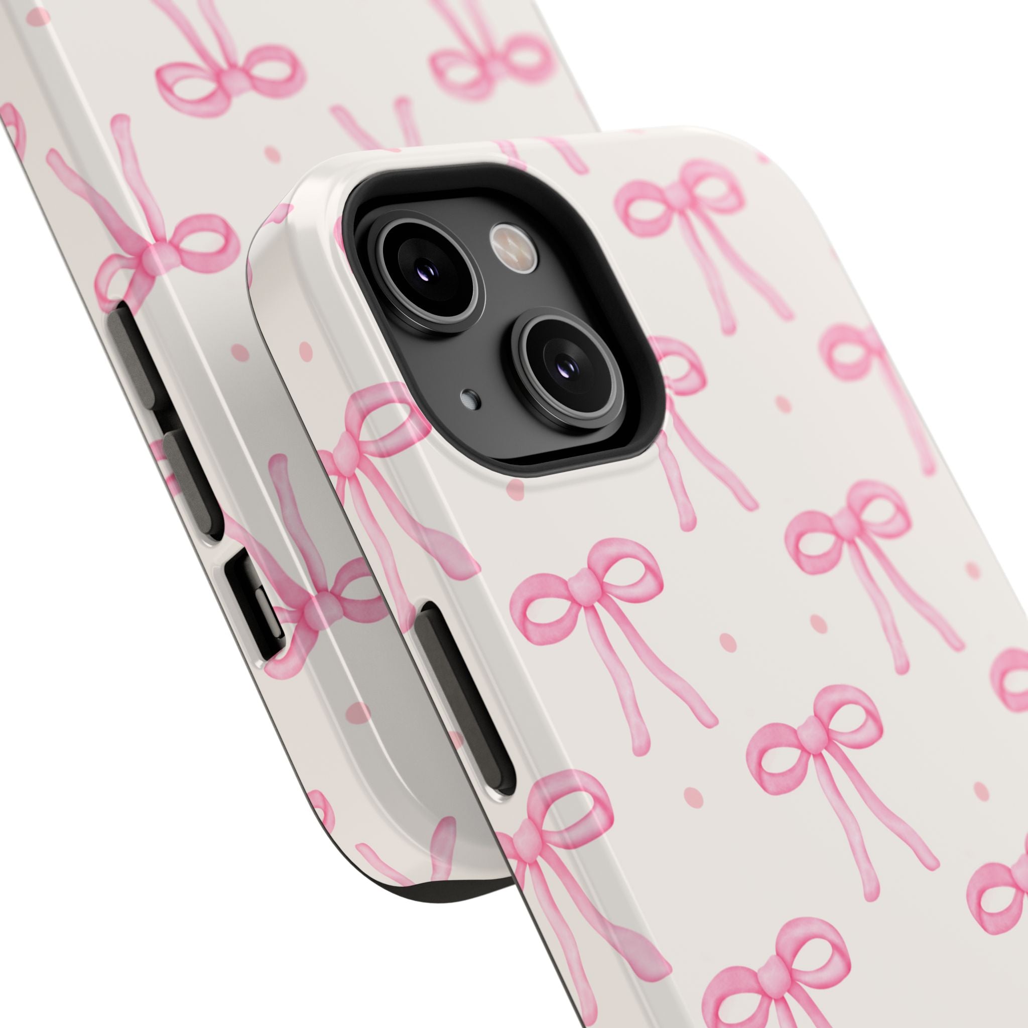 Customizable: Cute Pink Bow Impact-Resistant Phone Case