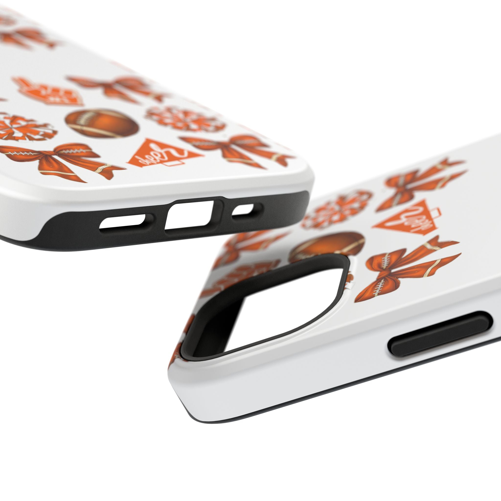Customizable Orange-Themed Football Team Spirit Phone Case - Cheerful Accessories for Game Day, Unique Design for Fans, Sports Gift, Fall Celebrations, Team Pride