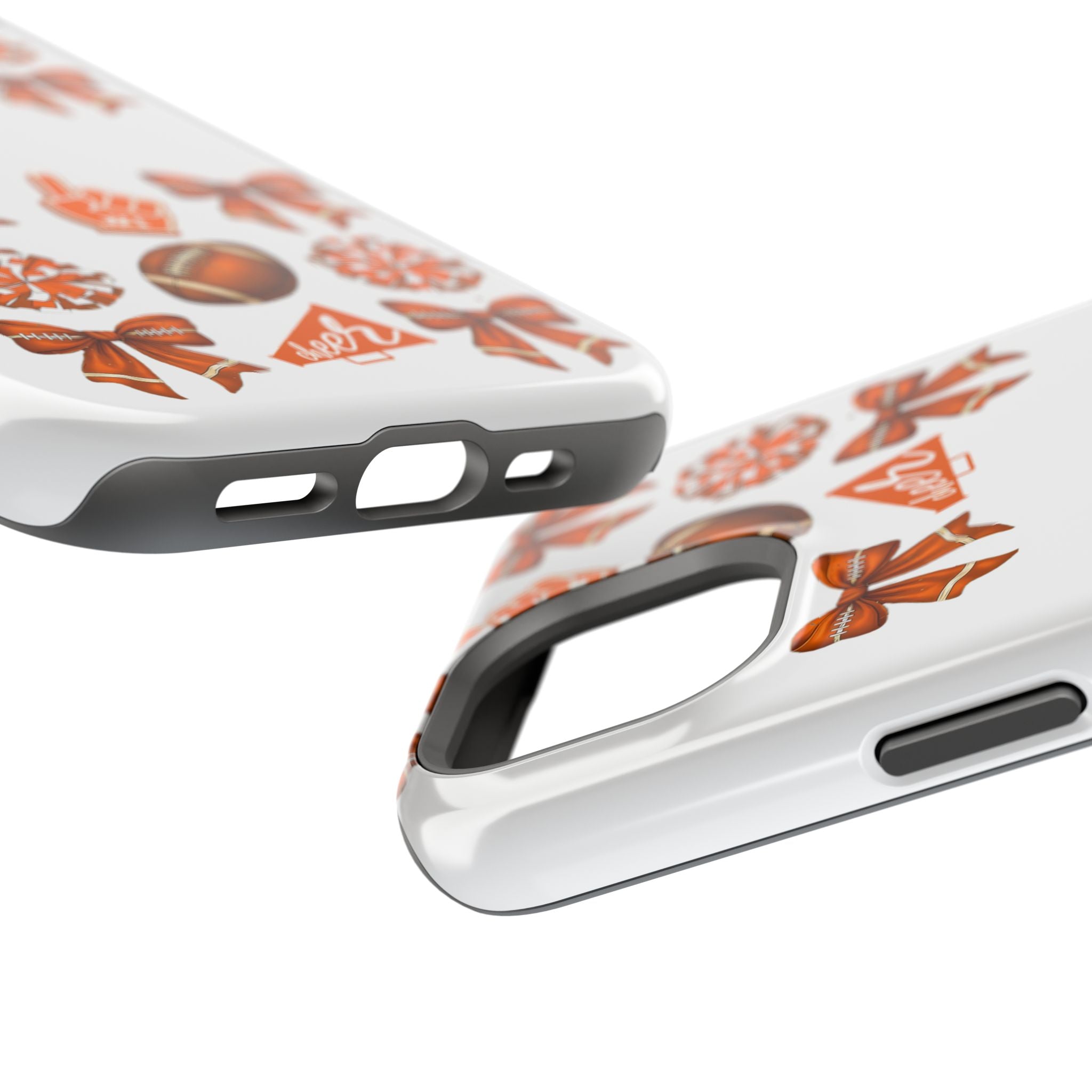 Customizable Orange-Themed Football Team Spirit Phone Case - Cheerful Accessories for Game Day, Unique Design for Fans, Sports Gift, Fall Celebrations, Team Pride