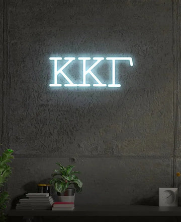 Kappa Kappa Gamma Greek Letters LED Neon Sign w/ Dimmer