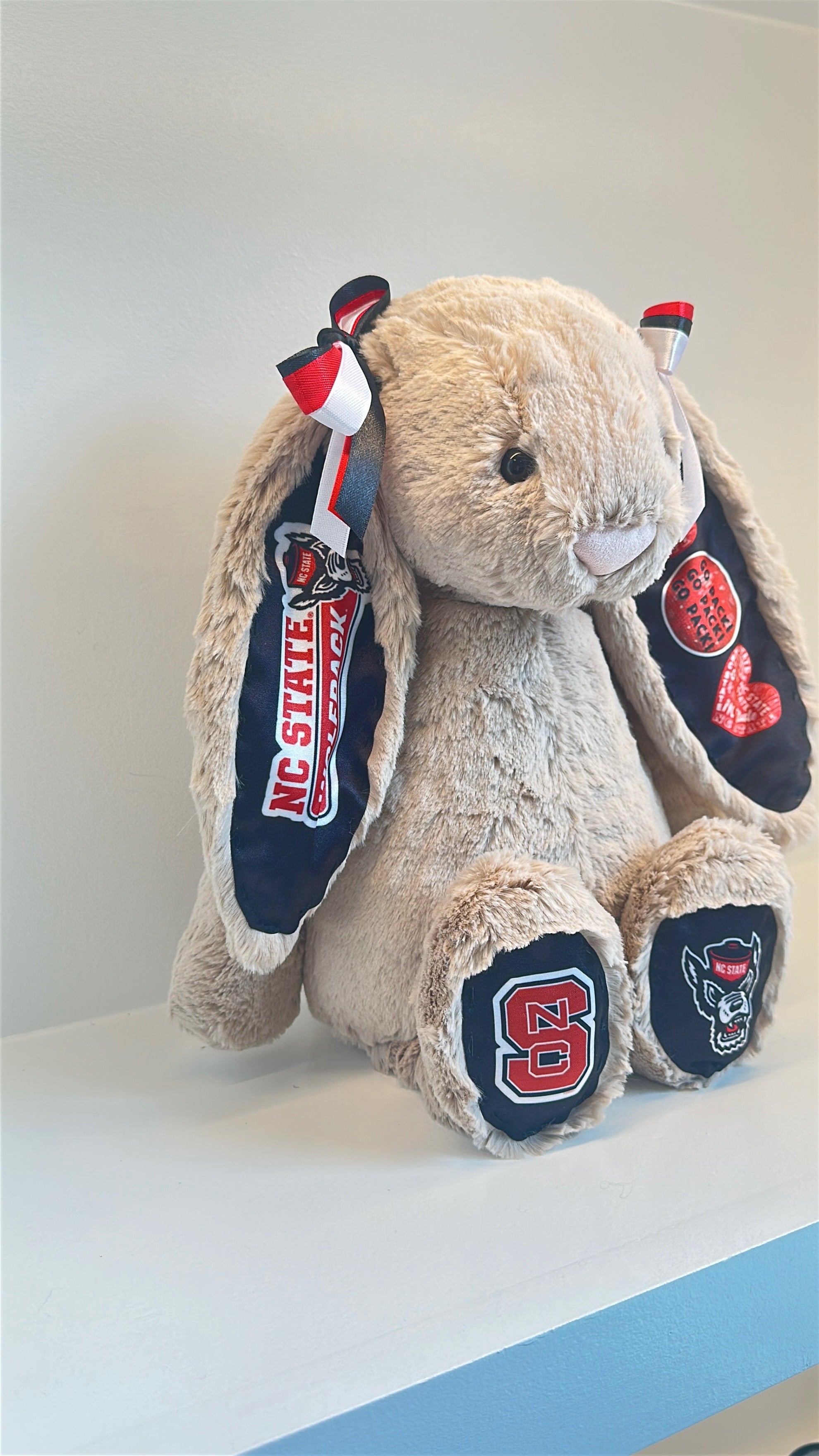 North Carolina State (NC State) Custom College Jellycat Bashful Bunny