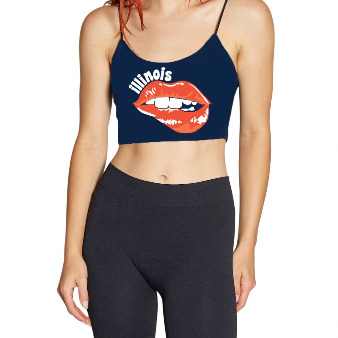Illinois Fighting Illini Lips Spaghetti Tank