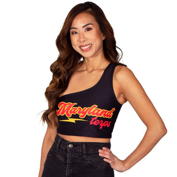 Maryland Terps Lightning One Shoulder Top