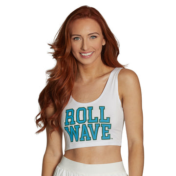Tulane Roll Wave Crop Tank Top