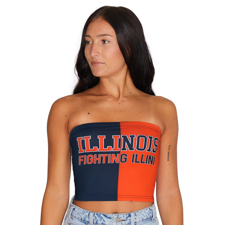 Illinois Fighting Illini Two Tone Tube Top