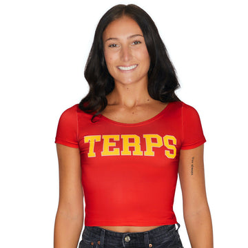 Maryland Terps Red Babydoll Tee