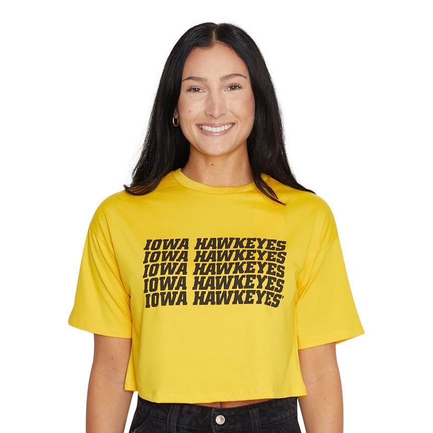 Iowa Hawkeyes Yellow Repeat Tee