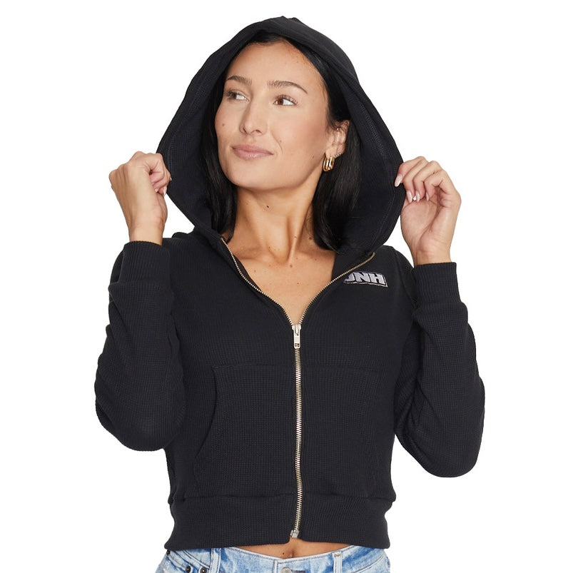 New Hampshire Wildcats Waffle Knit Zip Up Hoodie