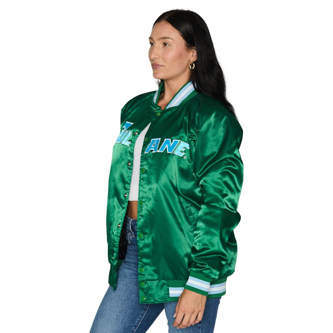 Tulane Satin Letterman Bomber Jacket