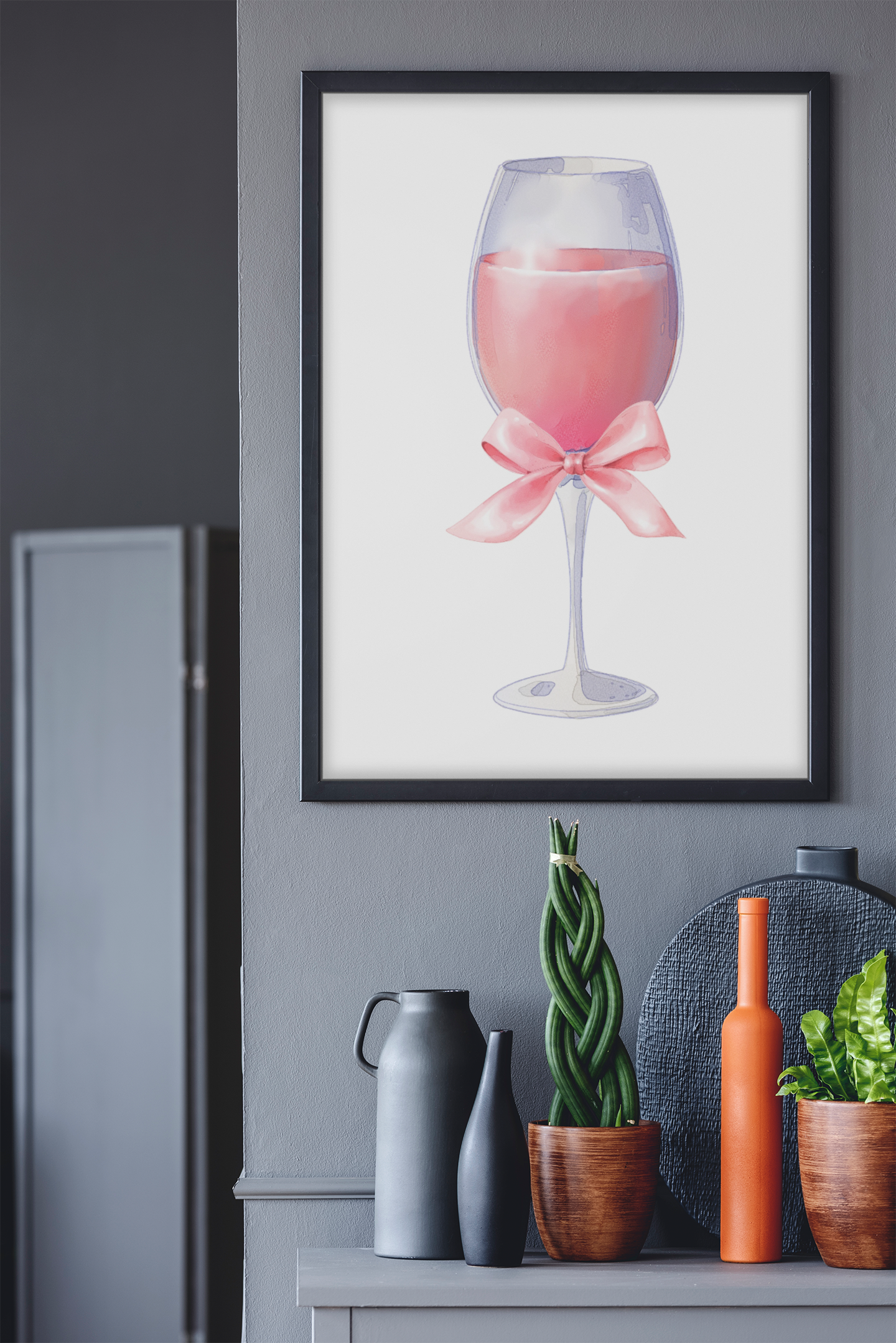 Cocktail Bow Wall Art Print | Fine Art Poster for Home Decor, Bar, Kitchen, Gift, Wall Art