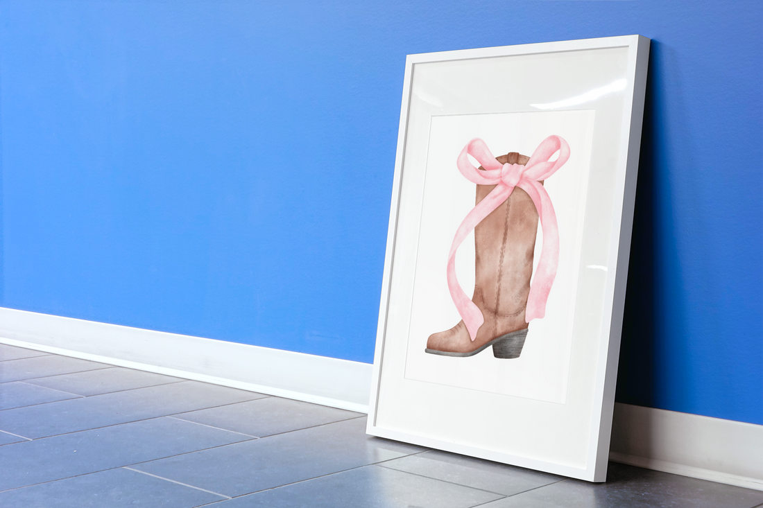Cowgirl Coquette Bow Poster