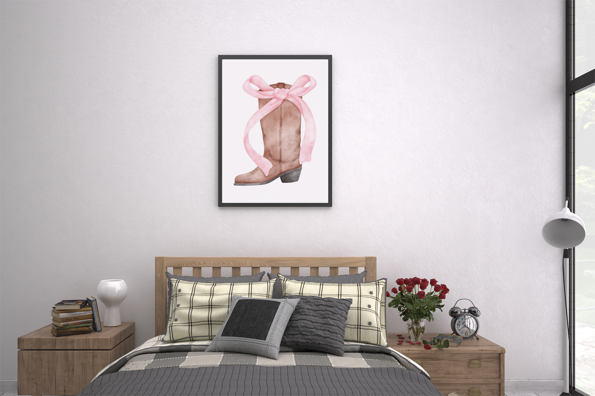 Cowgirl Coquette Bow Poster