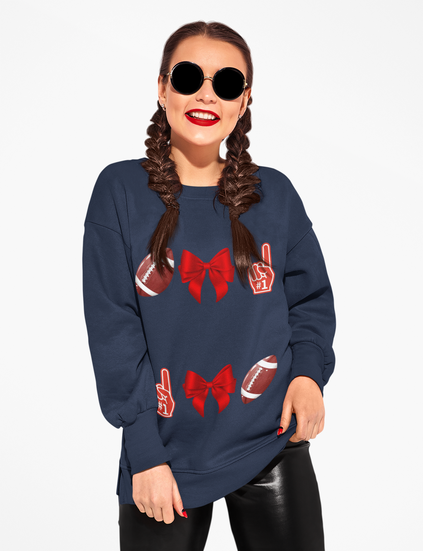 Customizable Red-Themed Game Day Sweatshirt