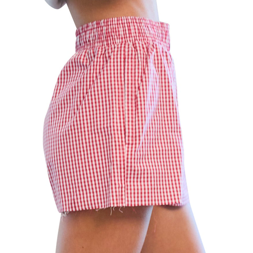 Kansas Jayhawks Gingham Shorts