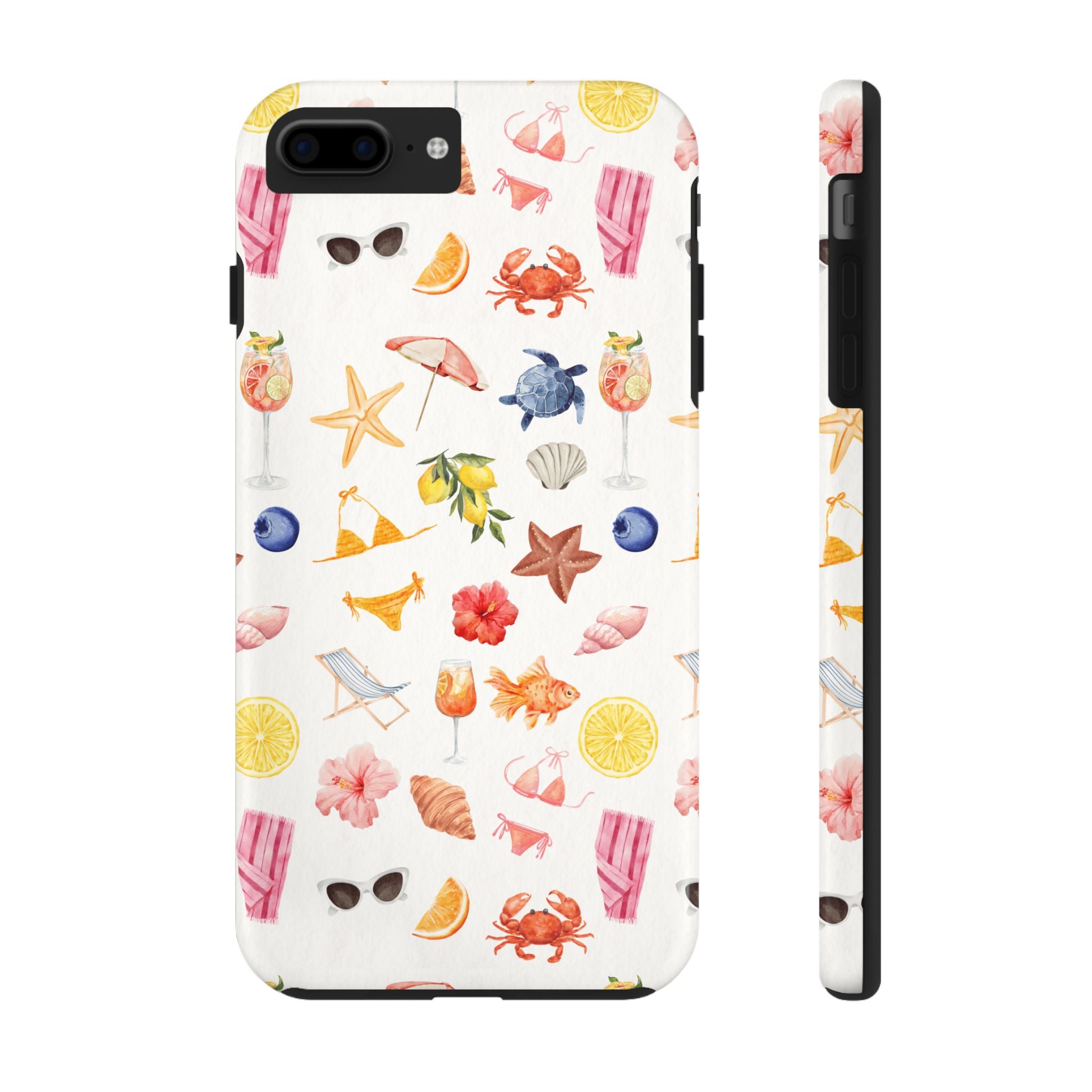 Customizable: Tropical Summer Phone Case, Vivid Coastal Design, Perfect Gift for Beach Lovers, Vacation Memories, Durable Tough Cases