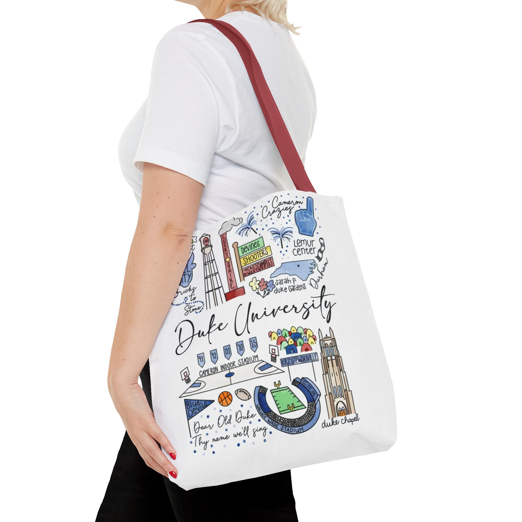 Duke University Tote Bag, College Spirit Bag, Campus Life Accessory, School Pride Gift, Eco-Friendly Shopping Bag